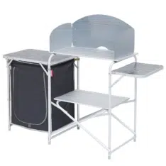 Mueble Para cocinar de camping Gris/Negro Plegable con almacén